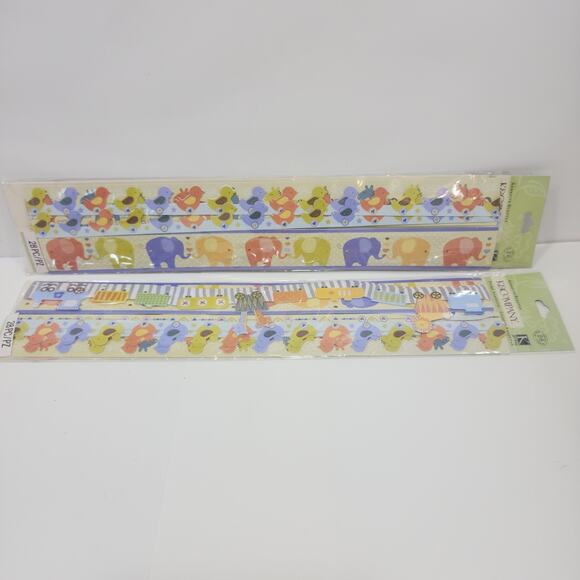 K & Company Adhesive Borders Paper Crafts 2 pack- Baby- Animal Theme 56 items - Picture 2 of 8